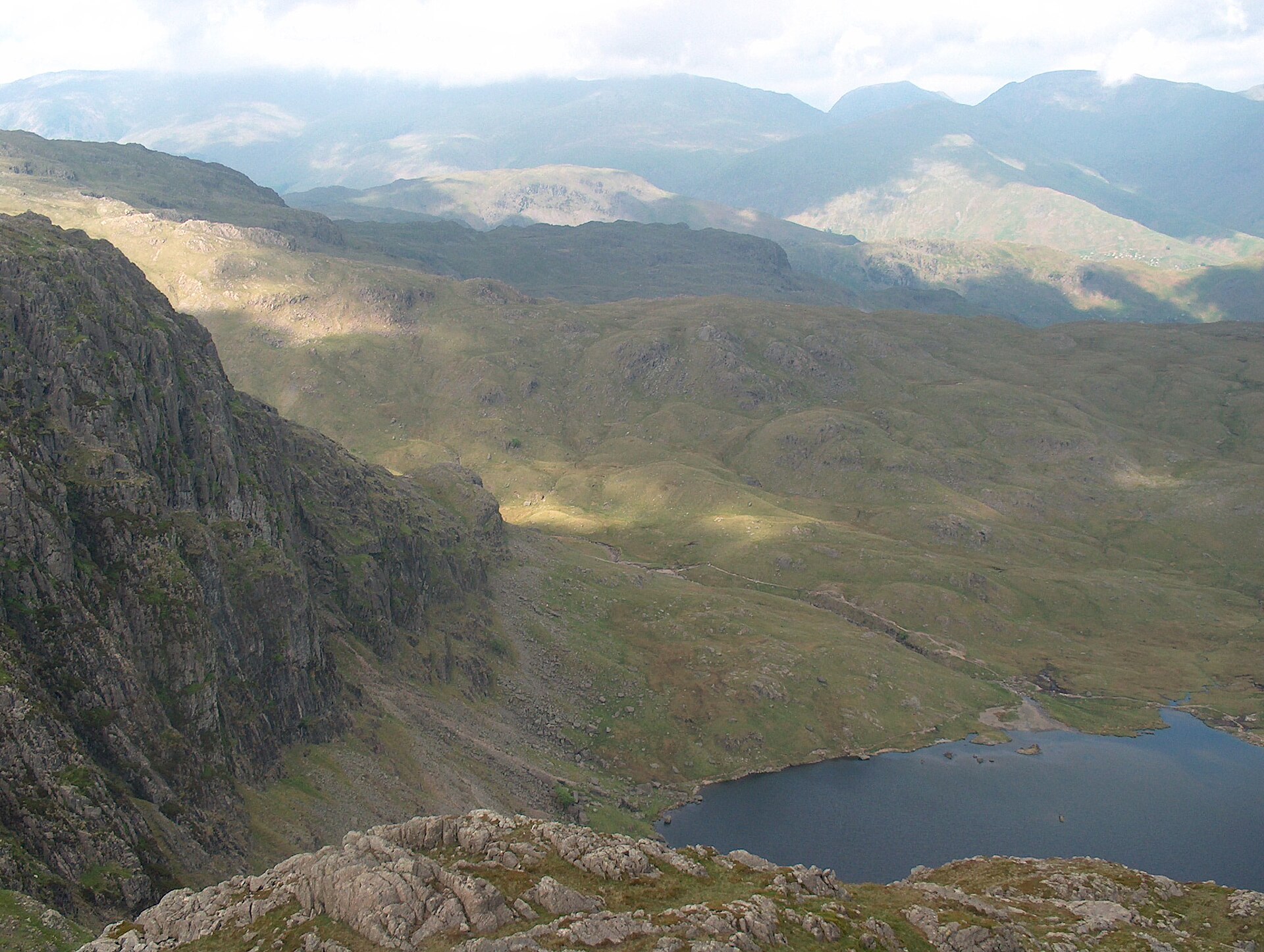 The Langdale Pikes from New Dungeon Ghyll