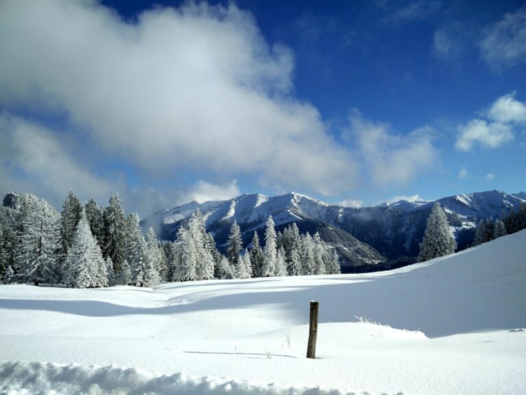 snow covered mountain under blue sky during daytime